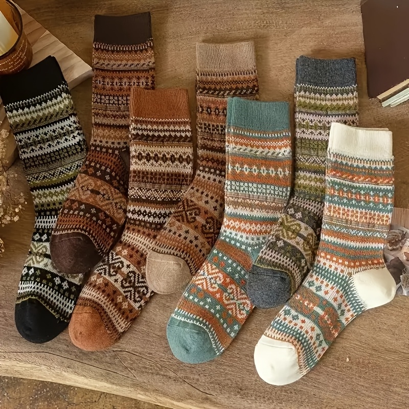 Ethnic Fashion Designer - Retro 7-Color Mid-Calf Socks for Women