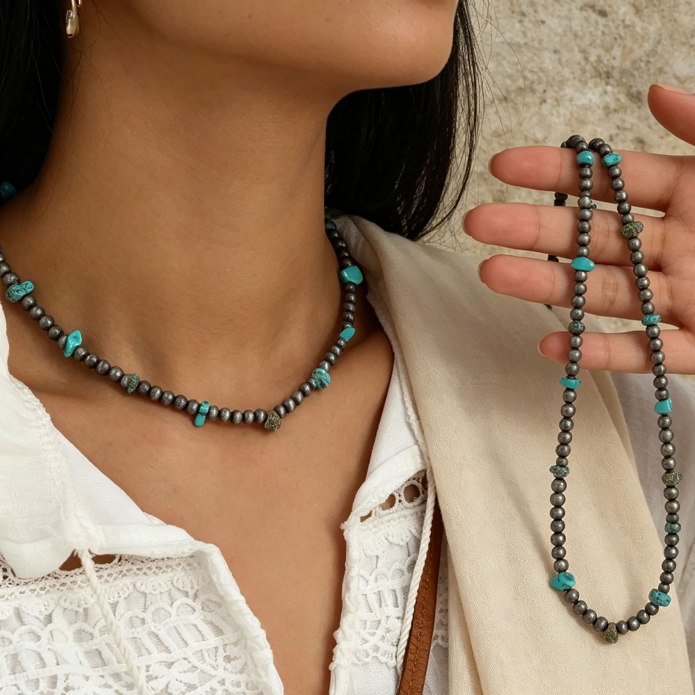Ethnic Wear Men'S Fashion - Men Bohemian Ethnic Beaded Necklace Natural