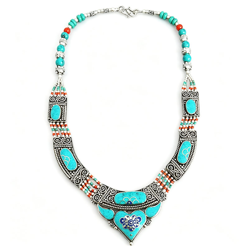 Ethnic Fashion Com - BOHO Vintage Necklaces Collection Copper Inlaid