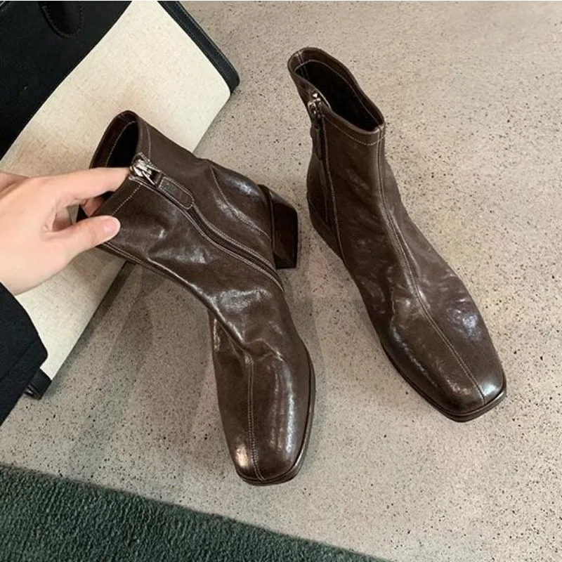 Ethnic Fashion Designer - Autumn Design Heel Ankle Boot Fashion