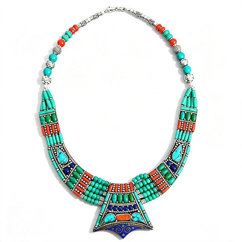 Ethnic Fashion Com - BOHO Vintage Necklaces Collection Copper Inlaid