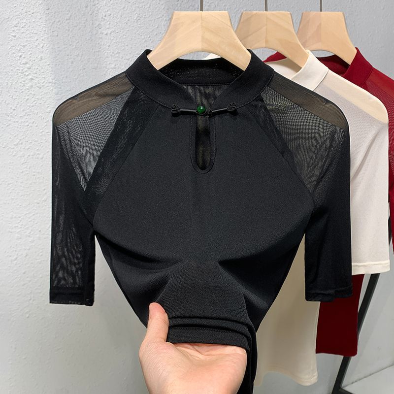 Ethnic Style Mesh Short-sleeve - Ethnic Chic Fashion review and price