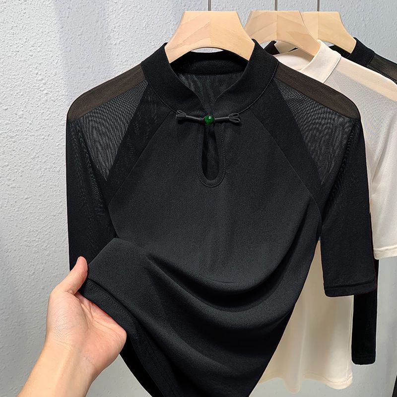 Ethnic Style Mesh Short-sleeve - Ethnic Chic Fashion review and price
