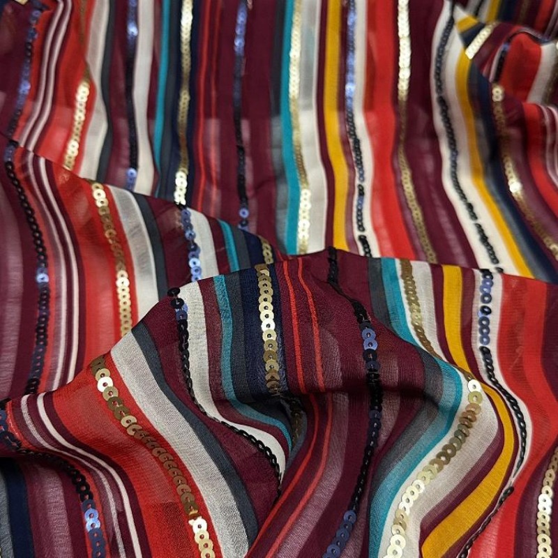 Colorful Striped Embroidered S - Ethnic Fashion Designer review and price
