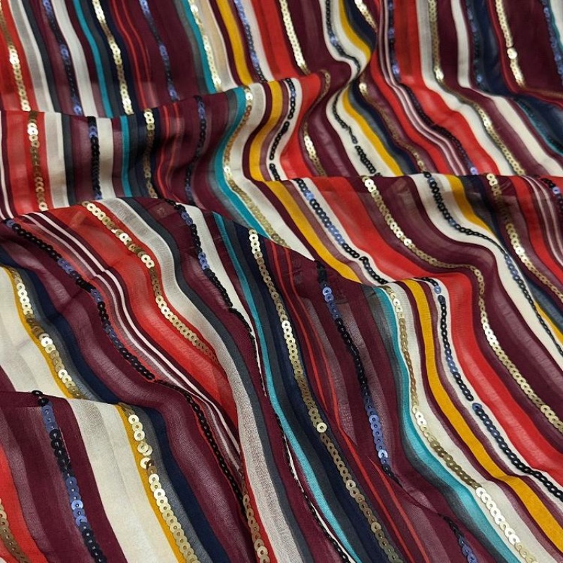 Colorful Striped Embroidered S - Ethnic Fashion Designer review and price