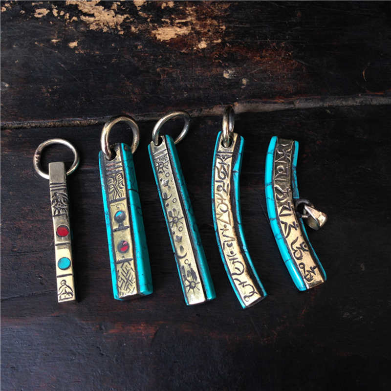 Tibetan Mantras Amulet Charms  - Ethnic Fashion Com review and price