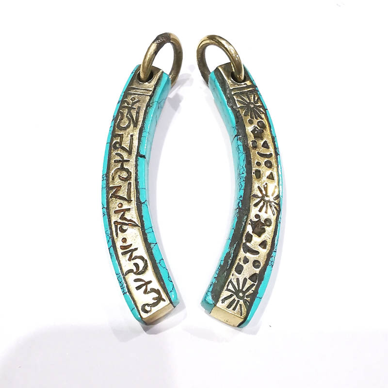 Tibetan Mantras Amulet Charms  - Ethnic Fashion Com review and price