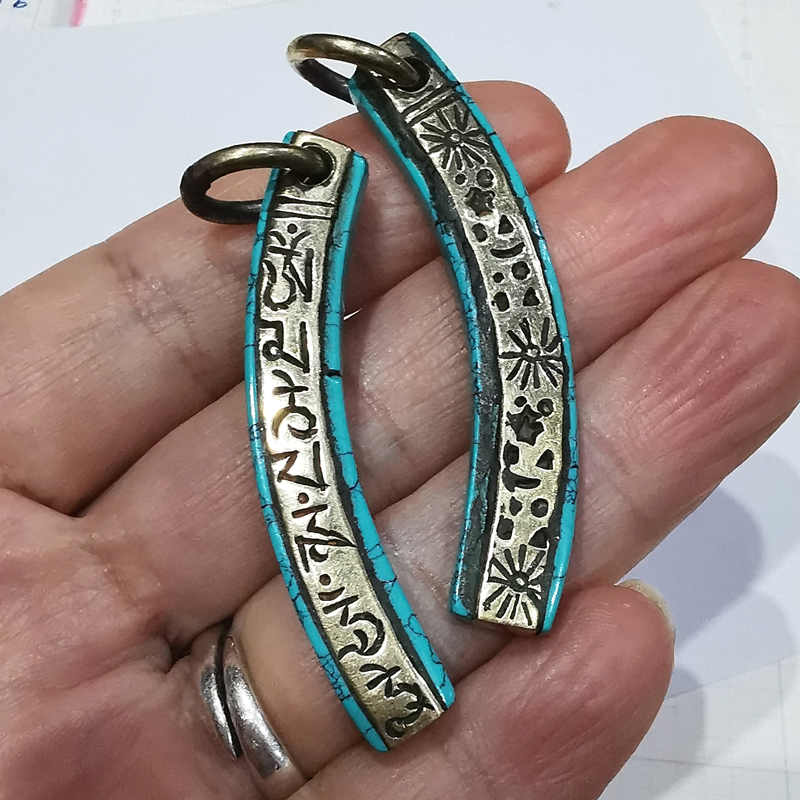 Tibetan Mantras Amulet Charms  - Ethnic Fashion Com review and price