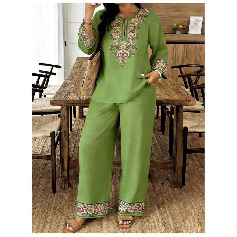 Fashion Retro Printed Long-sle - Ethnic Fashion For Ladies review and price