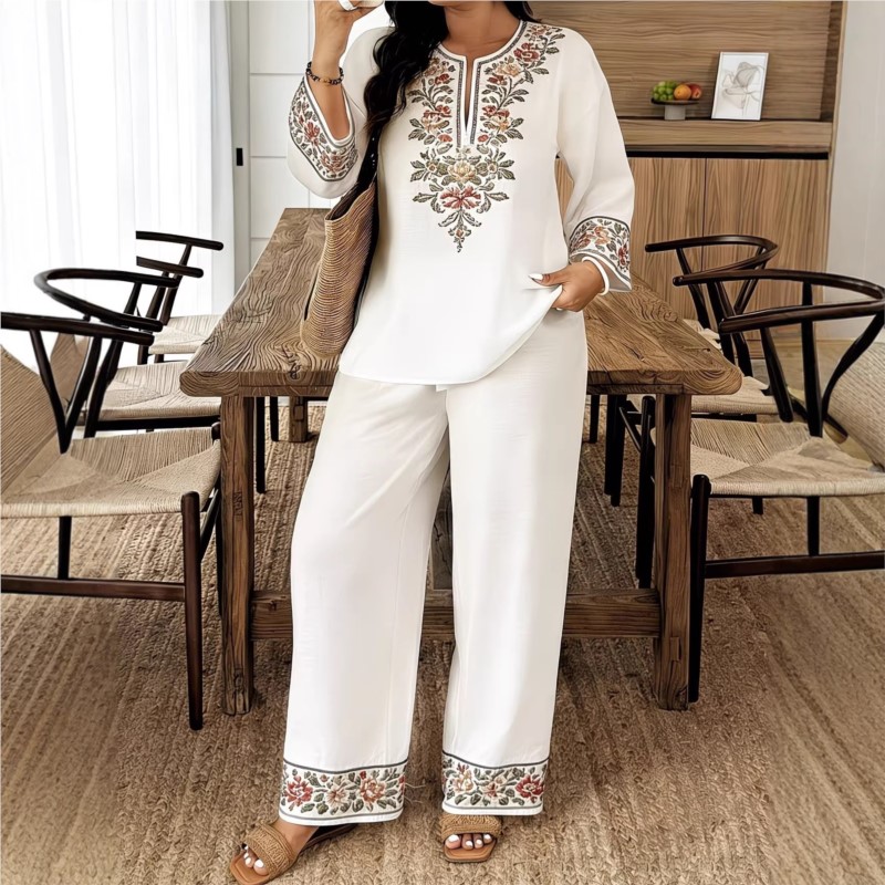 Fashion Retro Printed Long-sle - Ethnic Fashion For Ladies review and price