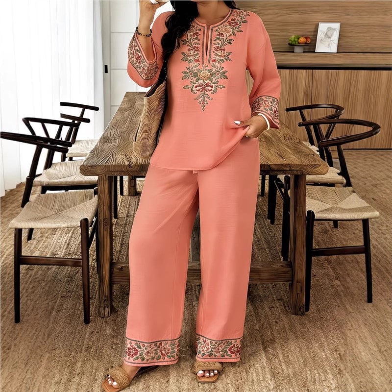 Fashion Retro Printed Long-sle - Ethnic Fashion For Ladies review and price