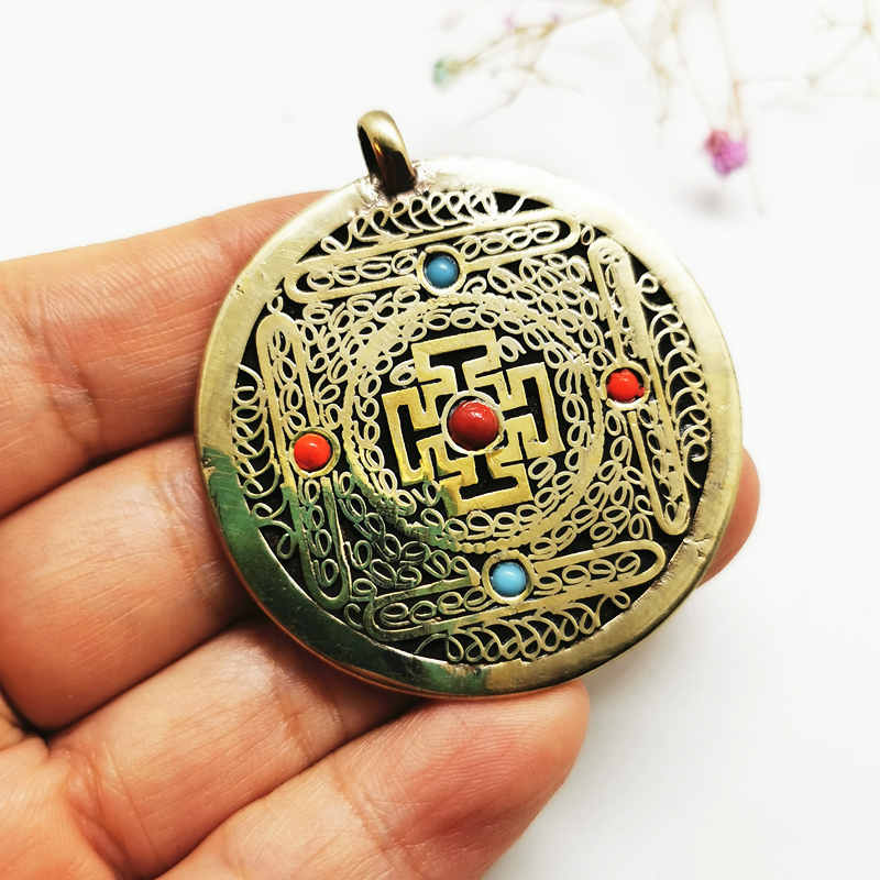 Tibetan OM Mantras Amulet Copp - Ethnic Fashion Com review and price