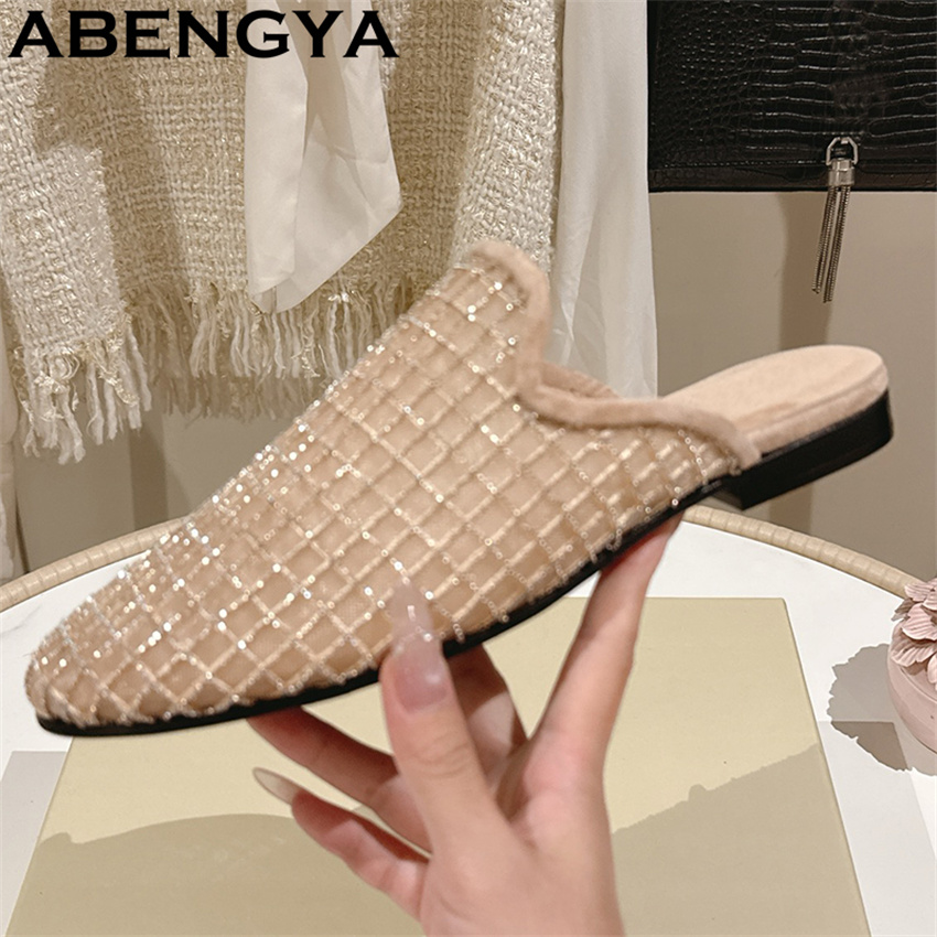 Shiny Lace Mesh Round Toe Flat - Ethnic Fashion review and price