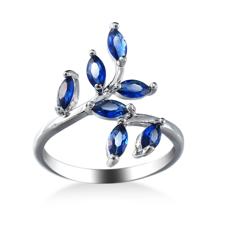 Pretty Blue Leaves Design Ring - Ethnic Fashion Designer review and price