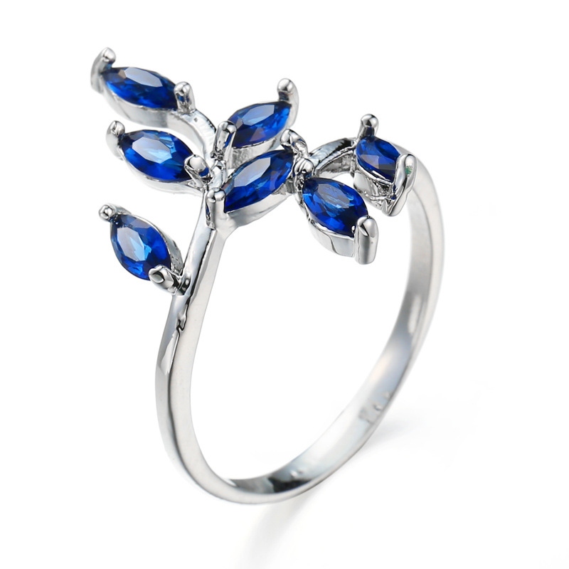 Pretty Blue Leaves Design Ring - Ethnic Fashion Designer review and price