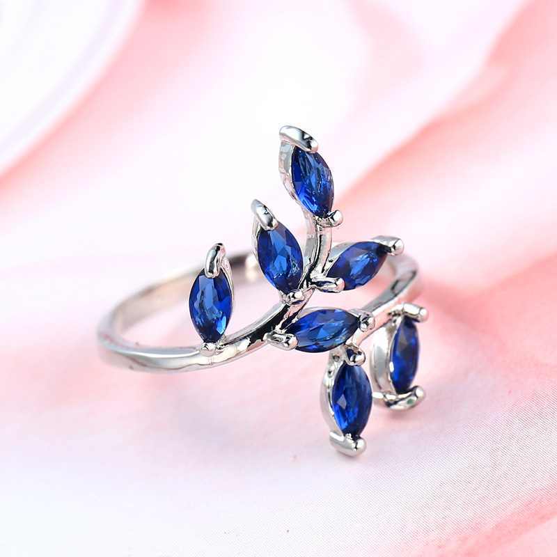 Pretty Blue Leaves Design Ring - Ethnic Fashion Designer review and price