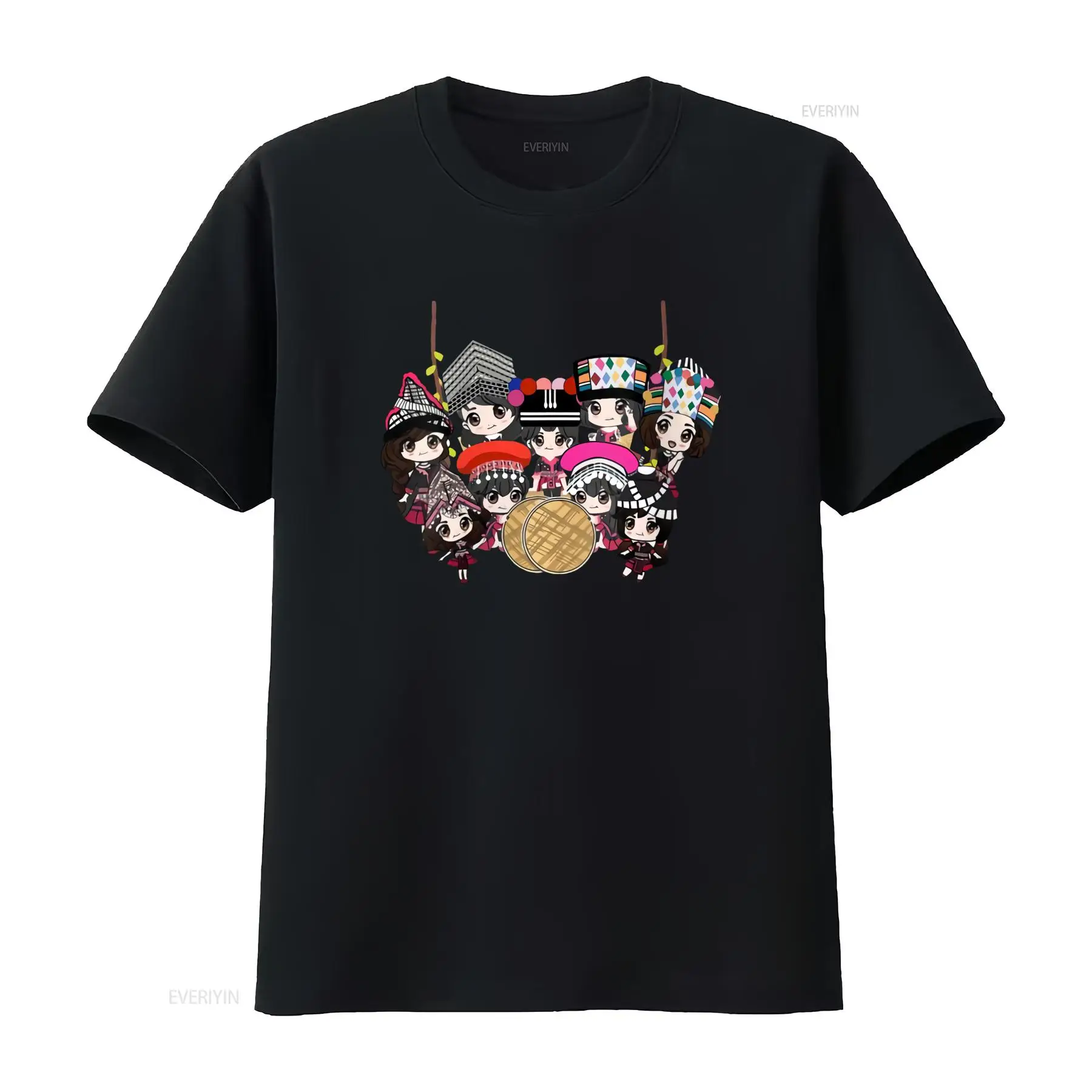9 Hmong Girls Cartoon Print T  - Ethnic Wear Men'S Fashion review and price