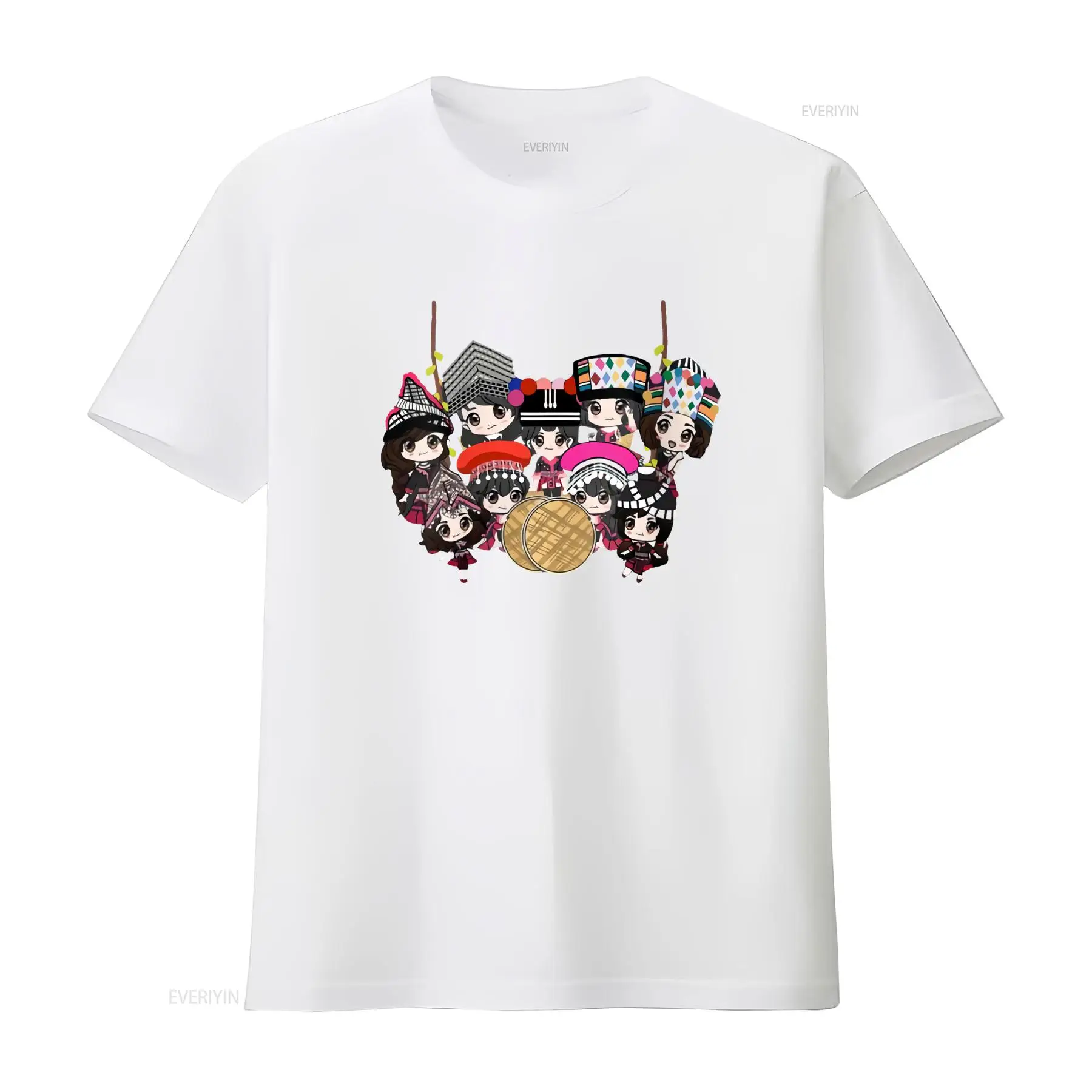 9 Hmong Girls Cartoon Print T  - Ethnic Wear Men'S Fashion review and price