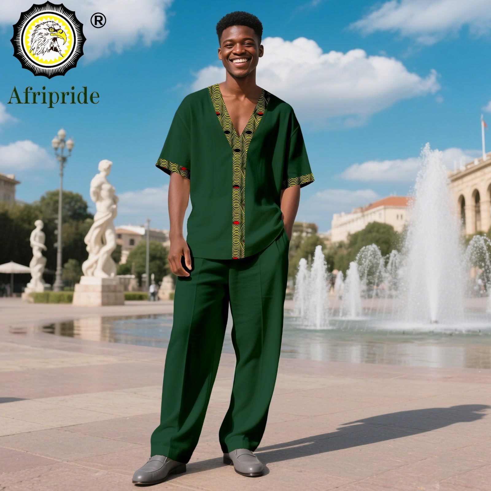 African Suits for Men Tracksui - African Ankara Print review and price