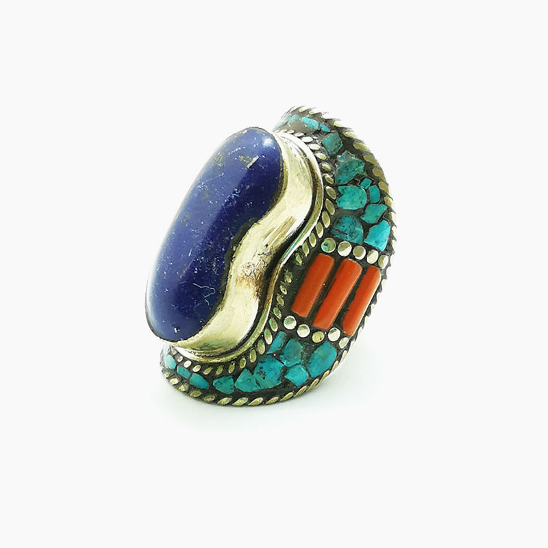 Tibetan Big Rings for Man Whit - Ethnic Fashion Com review and price