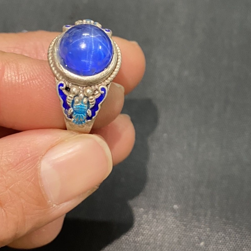 Ethnic Cloisonne Open Ring, Ex - Ethnic Wear Men'S Fashion review and price