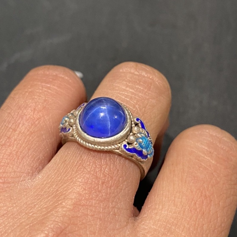 Ethnic Cloisonne Open Ring, Ex - Ethnic Wear Men'S Fashion review and price