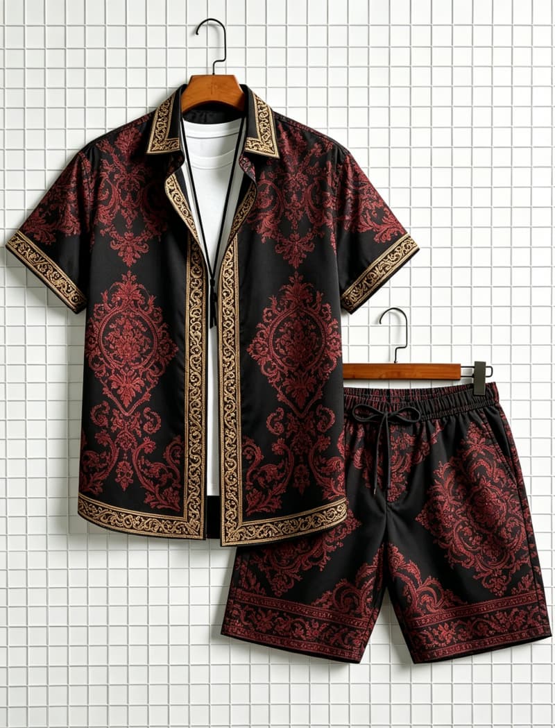 Men's ethnic border printed sh - Ethnic Fashion review and price