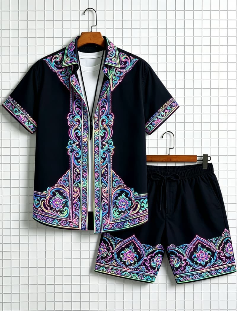 Men's ethnic border printed sh - Ethnic Fashion review and price