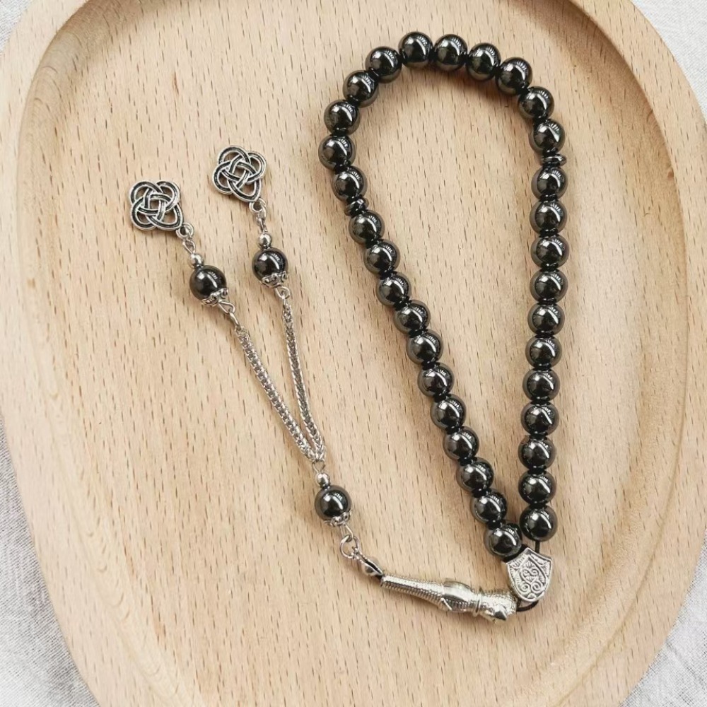 Muslim Obsidian Rosary Bead Br - Ethnic Wear Men'S Fashion review and price