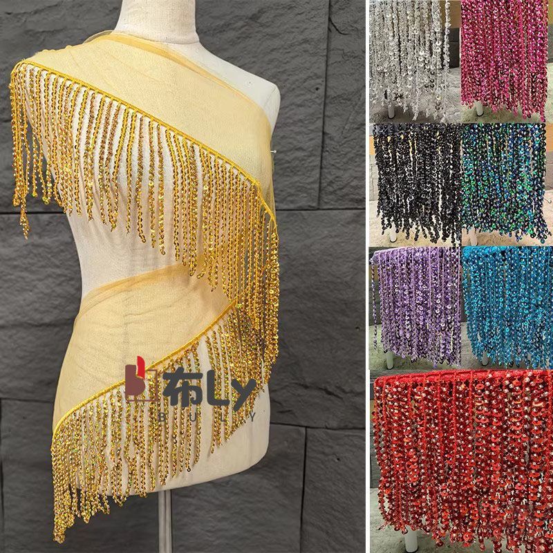 15cm Beaded Sequin Tassel Frin - Ethnic Fashion Designer review and price