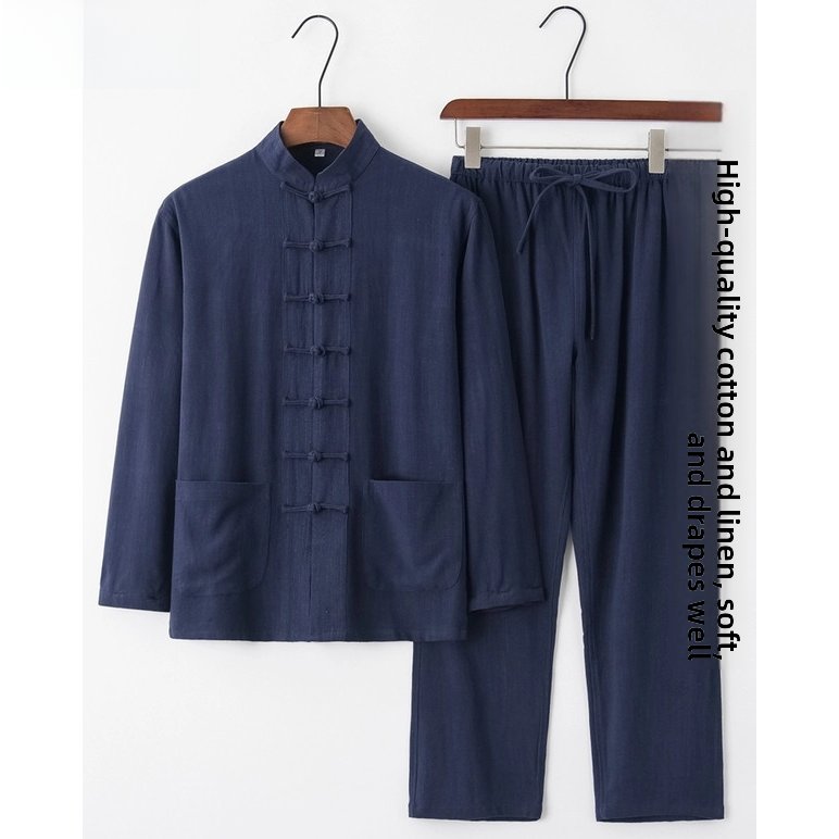 Summer Cotton Linen Youth Hanf - Ethnic Wear Men'S Fashion review and price