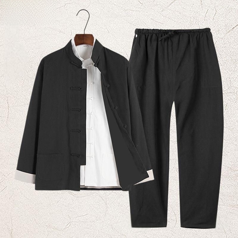 Summer Cotton Linen Youth Hanf - Ethnic Wear Men'S Fashion review and price