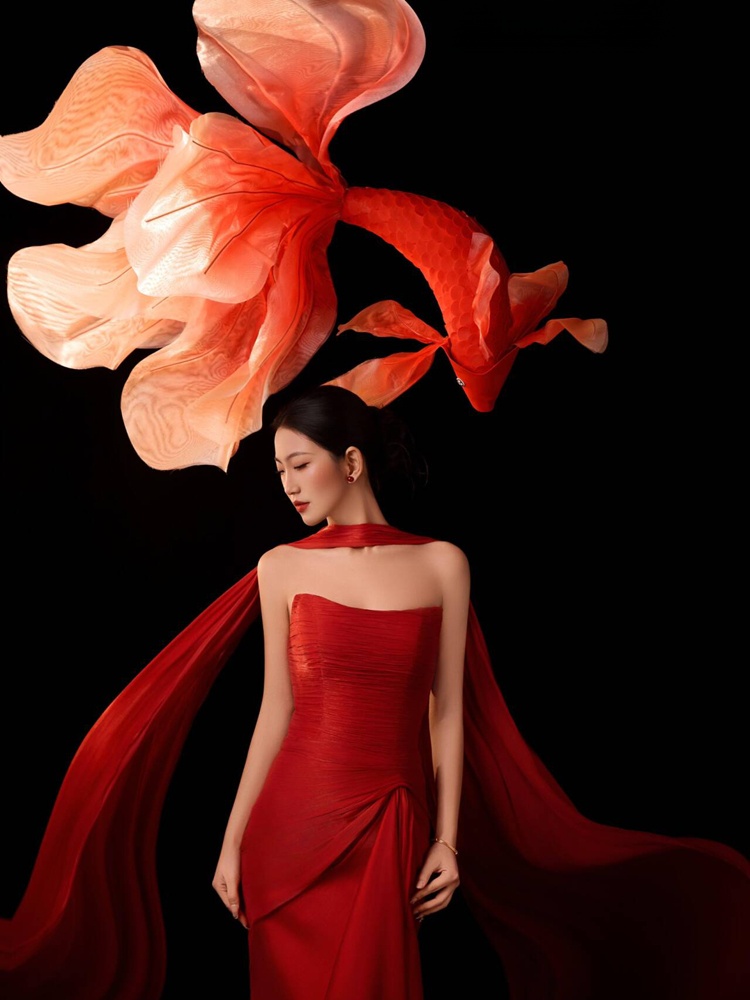 2026 New Year Red Lucky Carp C - Ethnic Fashion Shoot review and price