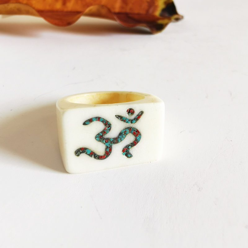 Tibetan Amulet Symbols Ring fo - Ethnic Fashion Com review and price