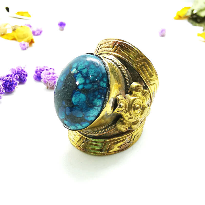 Tibetan Big Rings for Man Gold - Ethnic Fashion Com review and price